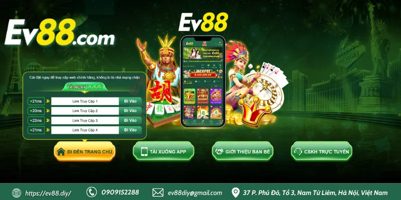 Chọn đường link truy cập vào trang chủ