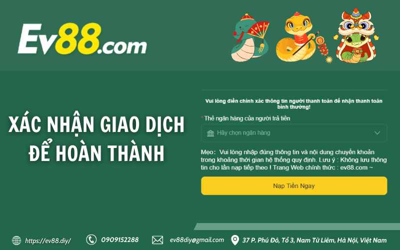 Xác nhận giao dịch để hoàn thành